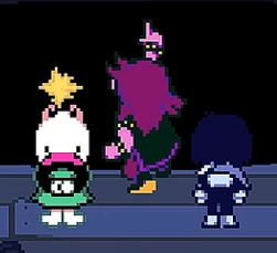 test70992's tweet photo. something i REALLY dont see anyone talk about is... why does ralsei have like a little star above his head here? it happens again in ch5 during his conversation with flowery near the end of the chapter. im at a lost trying to explain it, and just wanna bring this to light https://t.co/jli7afyaxp