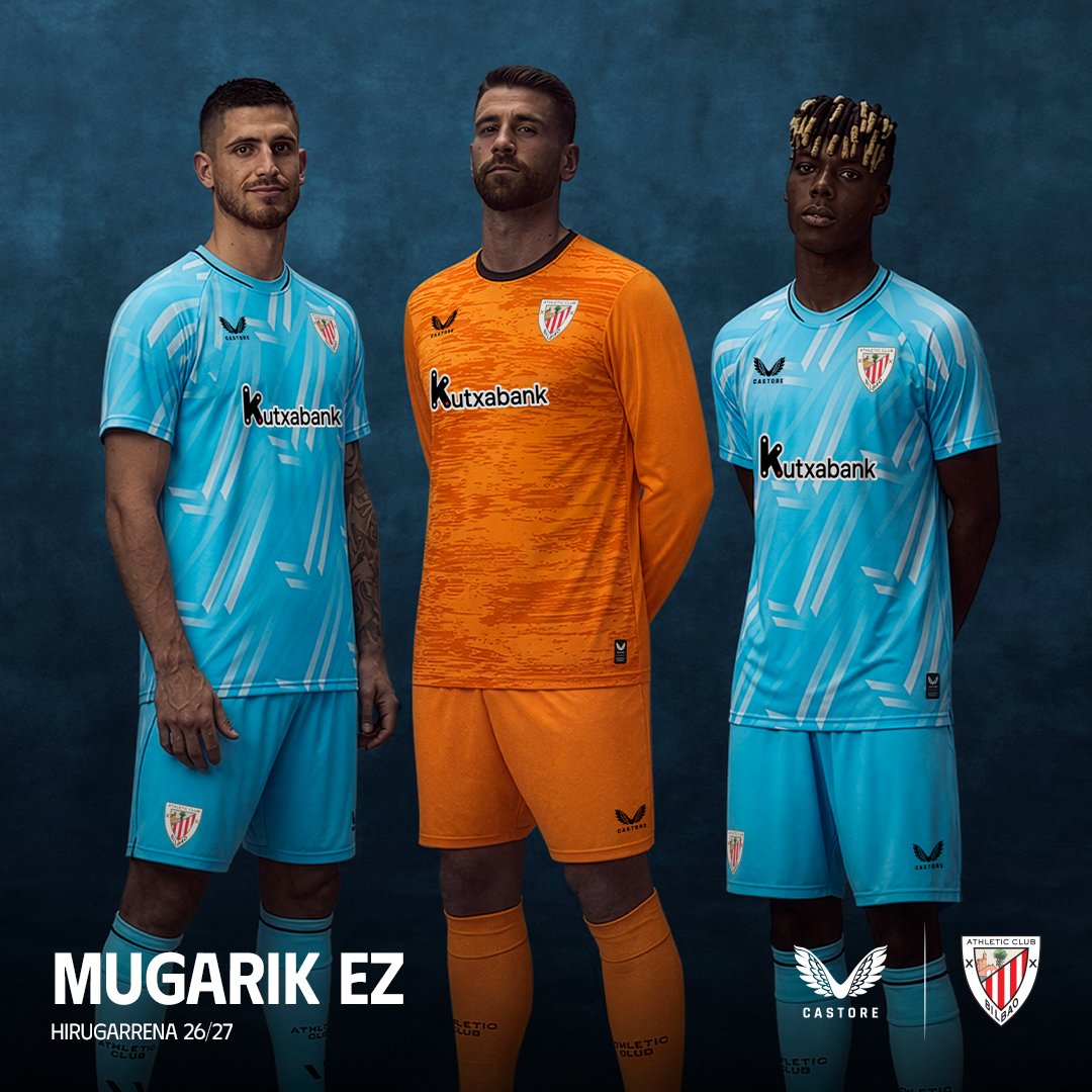 AthleticClub's tweet photo. 💙 #MugarikEz 👕

🆕 Presentamos la tercera equipación 2026/27. 

#Castore &amp; #AthleticClub 🦁