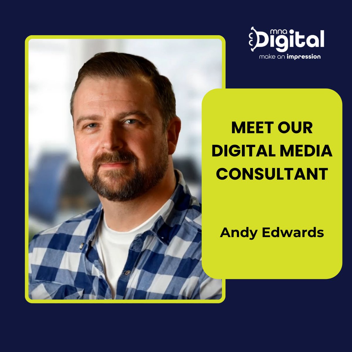 MNAdigital's tweet photo. Meet Andy Edwards, one of our Digital Media Consultants here at MNA Digital! 👋

Want to work with Andy and the rest of our team? Visit our website to find out more https://t.co/xXUAMTUS4L 

#MNADigital #MeetTheTeam #DigitalMarketing https://t.co/iXIQPfQr1b