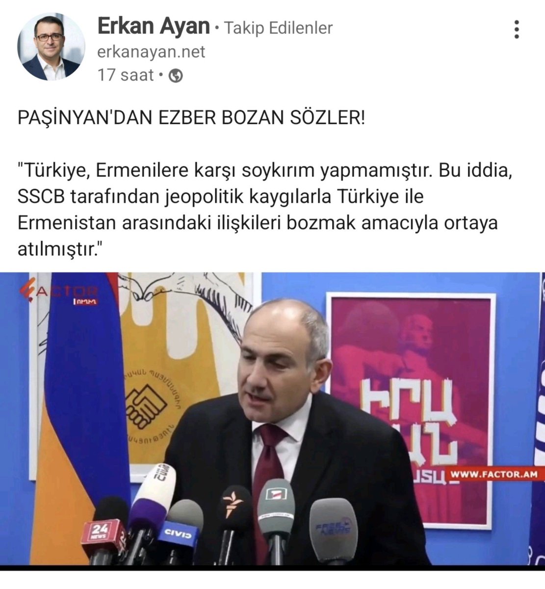 AnalysisTR222's tweet photo. Adam dogru söylemiş umarım başına birlet gelmez,
Bu mevcut Ermenistan iktidarının desteklenmesi lazım, hatta gümrük kapılarının Açılması lazım ki batmış olan Ermenistan ekonomisi nefes alsın https://t.co/uWsfjo0QNn