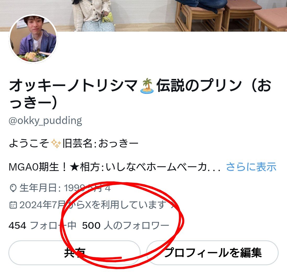 okky_pudding's tweet photo. 【歓喜】
フォロワー、500人突破しました！！
やったぁ！！👏👏👏👏👏
今年の目標が1000人なので折り返しです。
2025年の11月から278人増えた！もっとペース上げなければ…。てことで、YouTubeかTikTokを始めようと思ってます https://t.co/zumEsp7Ozs