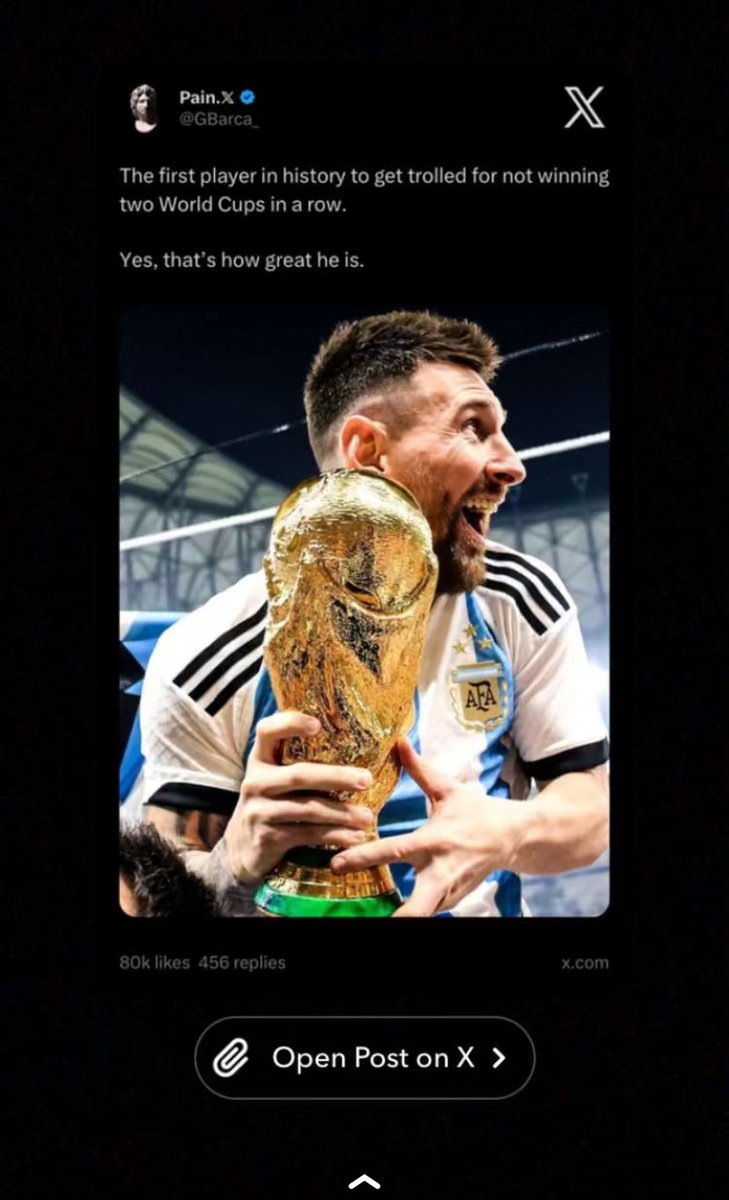 KingSulnaj's tweet photo. Conversation between me and MESSI fan #messi #nigerian #worldcup https://t.co/exweVD5Abx
