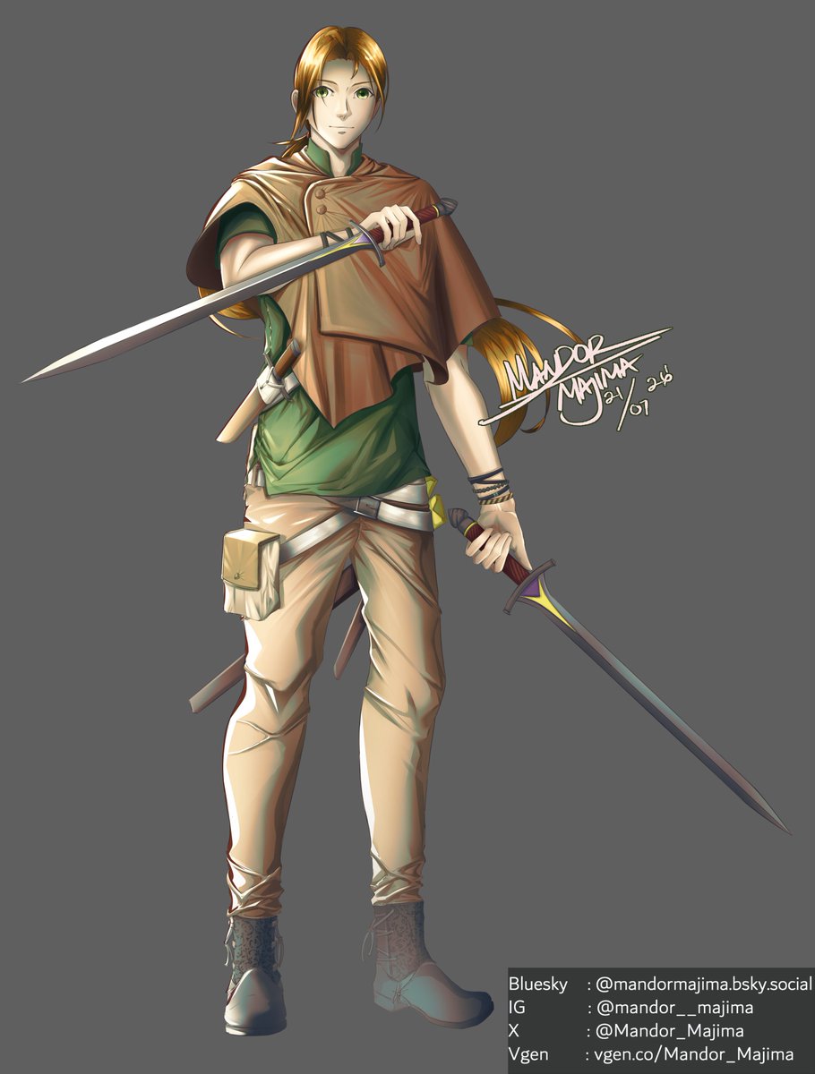 Mandor_Majima's tweet photo. Done making this character. 

My DnD character, Ron Dolores.

Maybe making the Splash Art later.

#digitalart #oc #dnd https://t.co/VHQDzK6ZAH