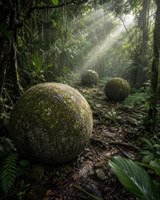 pierpi13's tweet photo. In Costa Rica ci sono 300 sfere di pietra perfette. Grandi come una casa. Nessuno sa chi le ha fatte.
Sfere di Diquís, 600-1500 d.C. Granito, diorite, perfettamente sferiche con errore sotto l'1%. La più grande pesa 16 tonnellate. Nessun segno di scalpello.
La leggenda dice che avevano l'oro dentro. Gli americani le hanno fatte esplodere negli anni 40. Vuote.
Senza metallo duro non puoi levigare il granito così. Senza matematica non fai una sfera perfetta. Chi le ha fatte e perché le ha lasciate in mezzo alla giungla?
