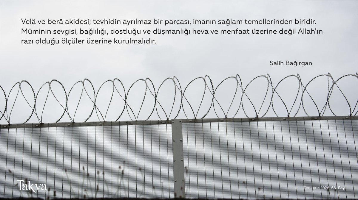 takvadergisi2's tweet photo. Kâfirûn Suresi: Tevhid Ve Şirkten Berâetin İlanı | Takva Dergisi 66. Sayı | Salih Bağırgan

⬇️ Tamamını Okumak İçin Tıklayın
https://t.co/RhqCnyNviH https://t.co/ywX6o3eBLZ