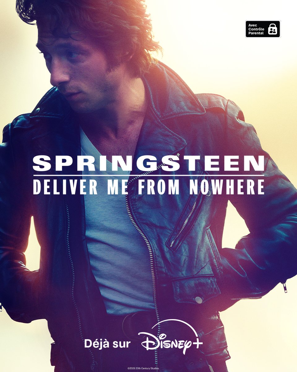 DisneyPlusFR's tweet photo. L'artiste que vous connaissez. L'histoire que vous ne connaissez pas.

Springsteen : Deliver me from Nowhere déjà sur Hulu avec #DisneyPlus. https://t.co/MpJSC1PKSk