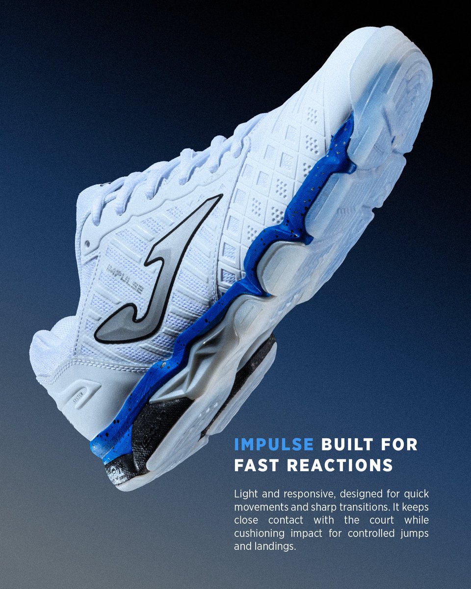 JomaSport's tweet photo. 👟 IMPULSE está diseñada para responder a las exigencias del voleibol. 🏐⚡
Velocidad, estabilidad y máxima confianza en cada apoyo.

Su combinación de tecnologías ofrece una pisada reactiva, una excelente absorción de impactos y la tracción necesaria.

https://t.co/7gq5hyDN6D https://t.co/0vGi6weztS