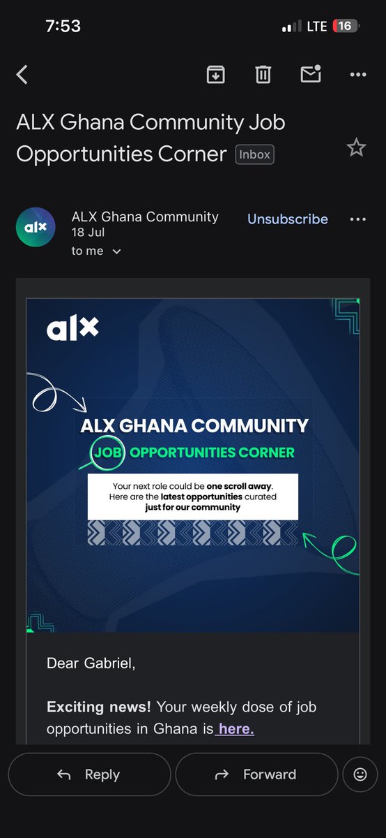 gaagana_'s tweet photo. Lemme share a secret…you see this, when you become an ALX alumni, they send you job postings weekly. Last week I received 87 of them. 

The ALX courses are self paced now, you can take their short AI course, finish in a week, become an alumni and there you go… https://t.co/rY0bVLa0DJ