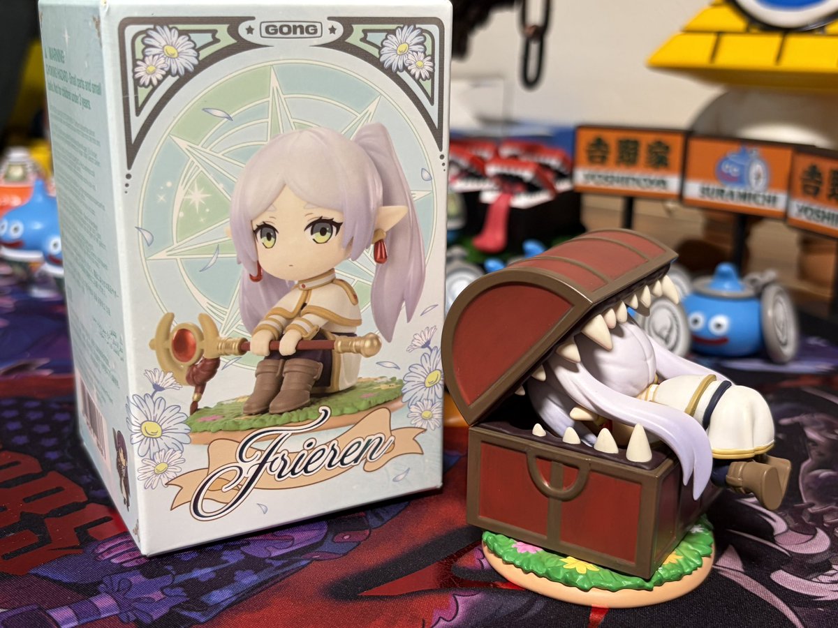 Qindayo55's tweet photo. ポップマートの日本未発売の
ミミックに喰われるフリーレン
72分の1の確率で封入のシークレット

早速飾ろう！！！ https://t.co/XJouHCm2Xu