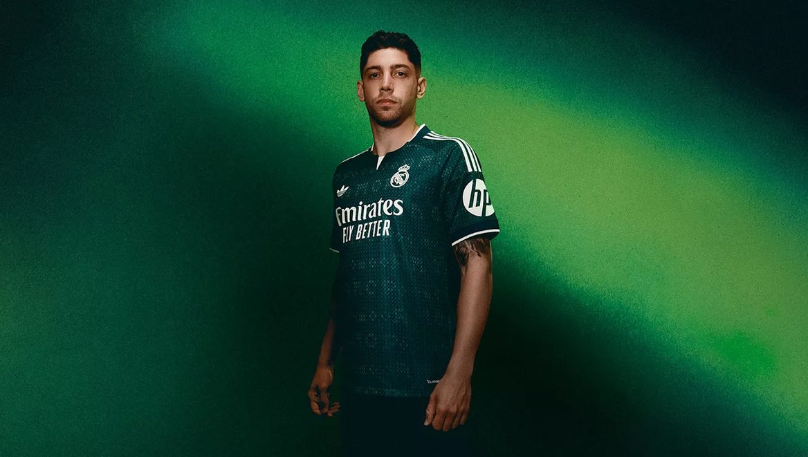 goal's tweet photo. Real Madrid's 2026-27 green away kit has officially been released! 👕🟢 https://t.co/cyl0FwCSlA
