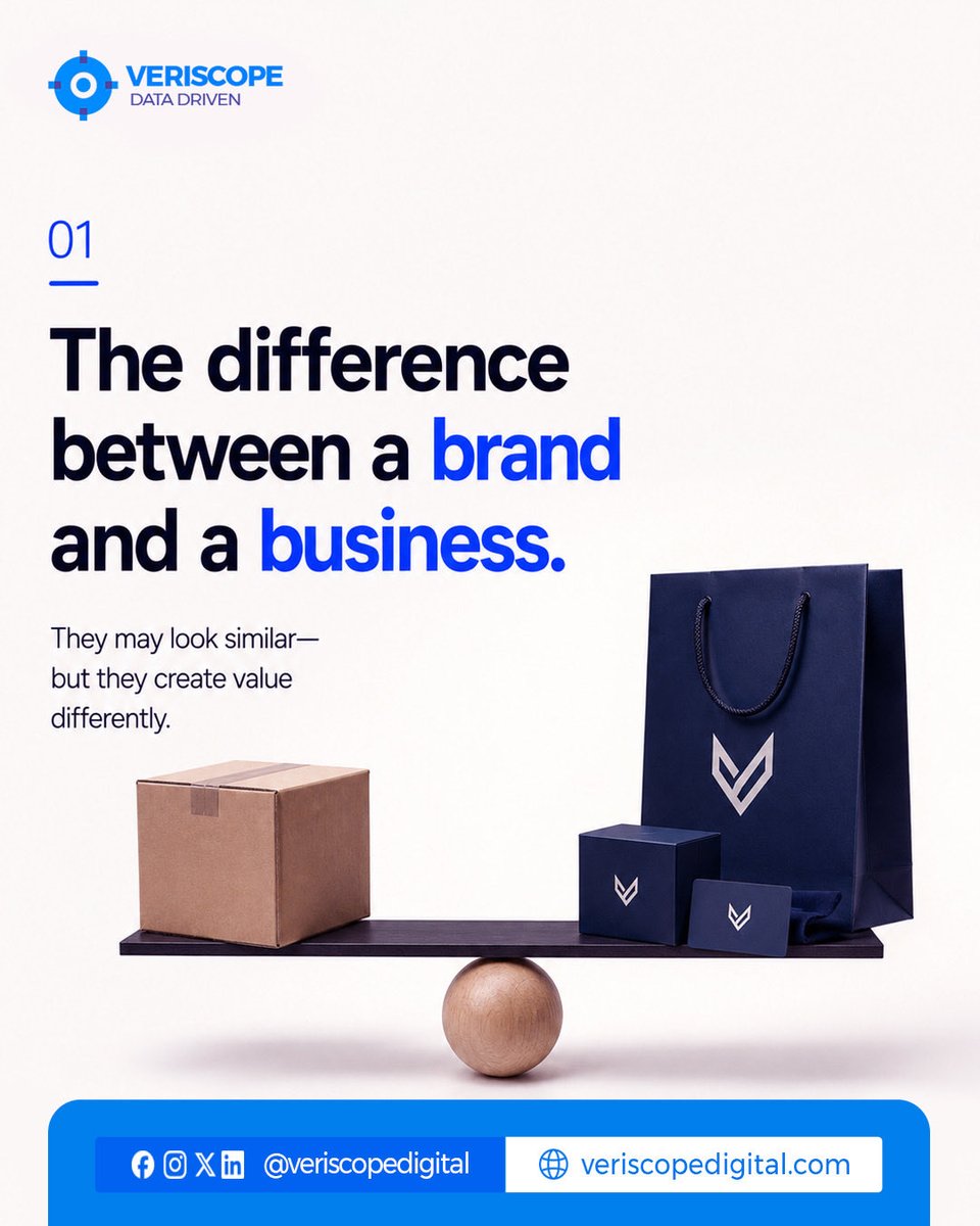 veriscope_'s tweet photo. A business sells products.
A brand sells certainty.

The best launches don’t just introduce, they build trust before asking for the sale.

People buy confidence before they buy products.
Build certainty, not confusion.

#BrandStrategy #Marketing #StartupNigeria #DigitalBrand https://t.co/MR2eYIELKE