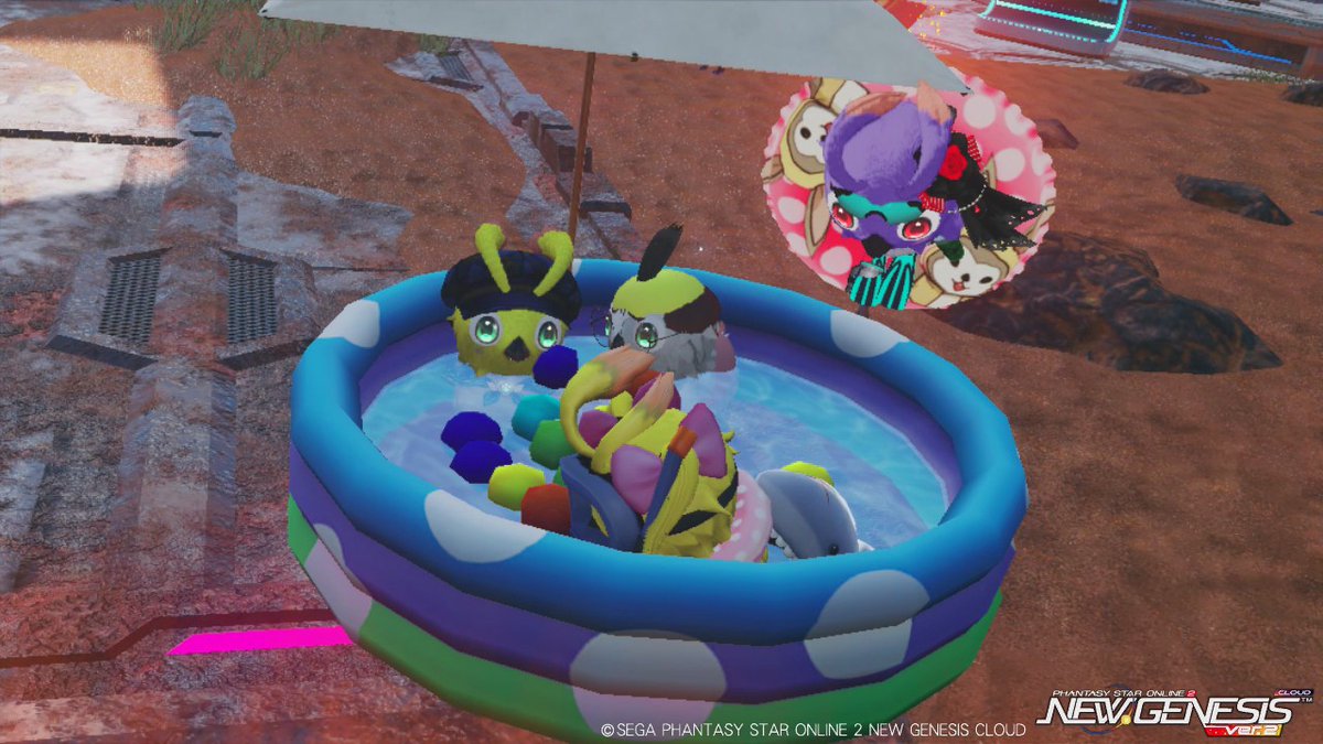 foschia_PSO2's tweet photo. ゆーりっぴ(サマラピ)避けてええええええ https://t.co/bPNVAlLdnq
