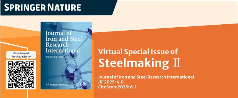 SpringerEng's tweet photo. 📢 Virtual Issue of Steelmaking II is now live! Explore the latest advances in data‑driven modeling, experimental observation, and process innovation for modern steelmaking.
✨ Free to read from July 30 – August 15. Don’t miss it! #Steelmaking#Freetoread#Sustainability https://t.co/CUpZZT7NzD