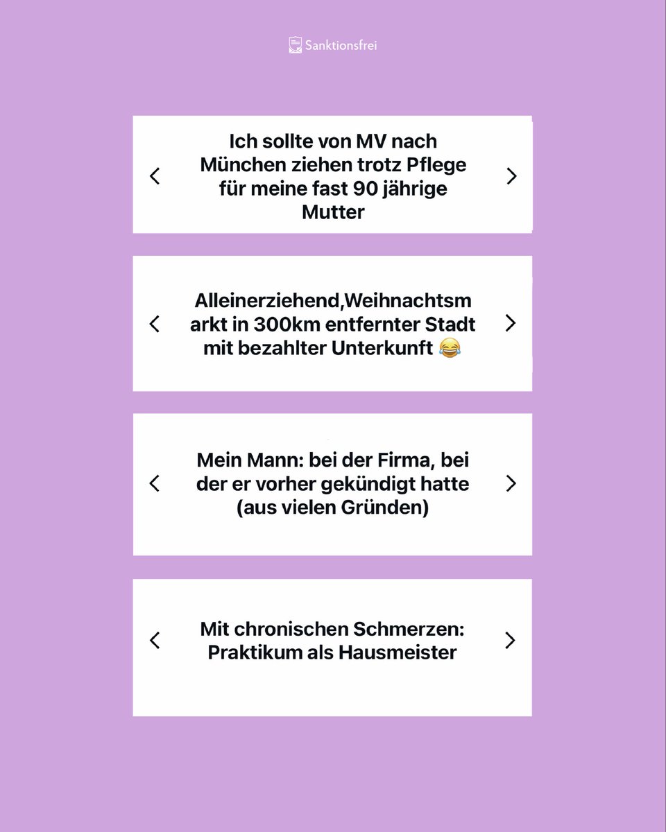 sanktionsfrei's tweet photo. Wer in der Grundsicherung Jobangebote ablehnt, dem kann der komplette Regelsatz gestrichen werden.

Welche Arbeit als „zumutbar“ gilt, entscheidet oft ein Sachbearbeiter im Jobcenter. Entsprechend fern von der Lebensrealität der Betroffenen sind manche Vermittlungsvorschläge. https://t.co/hp6gF6Iiop