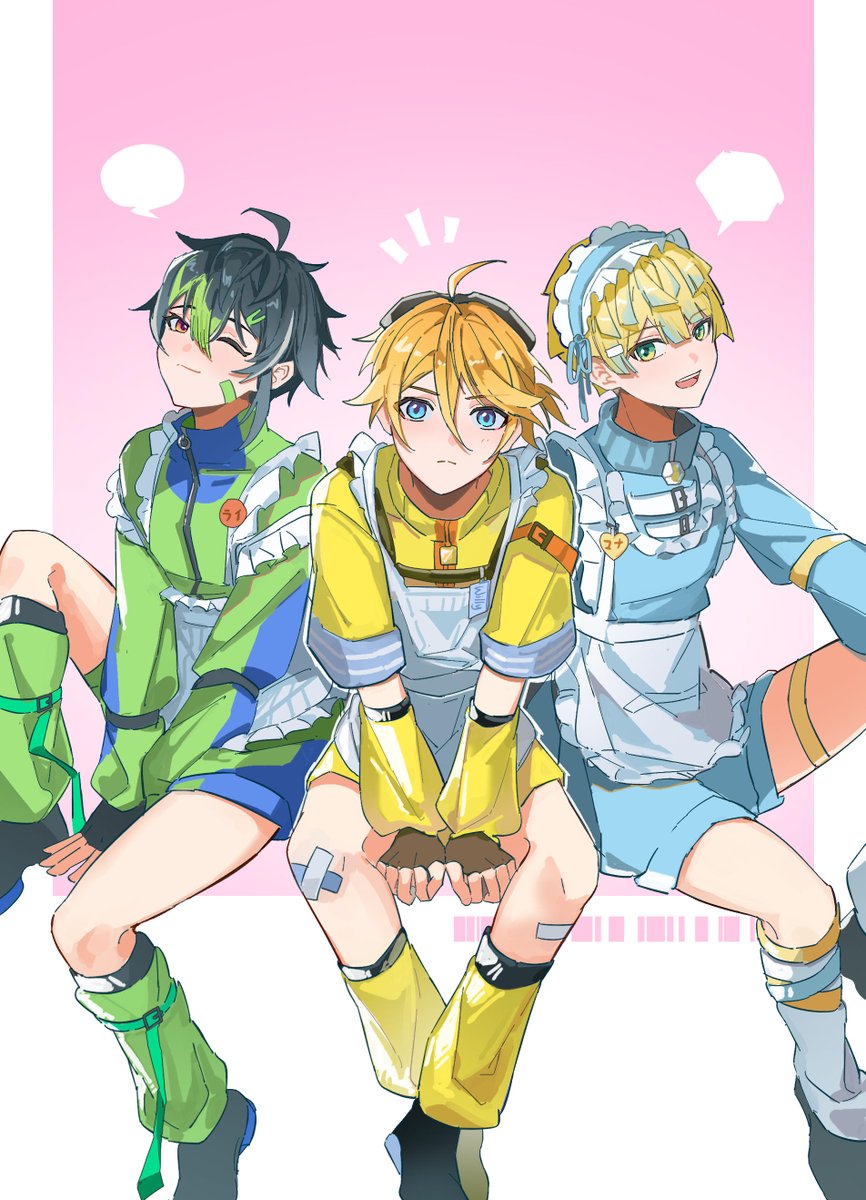wuqin_wusuki's tweet photo. 💚💛💙

※衣装捏造 https://t.co/uKORfH5Fya