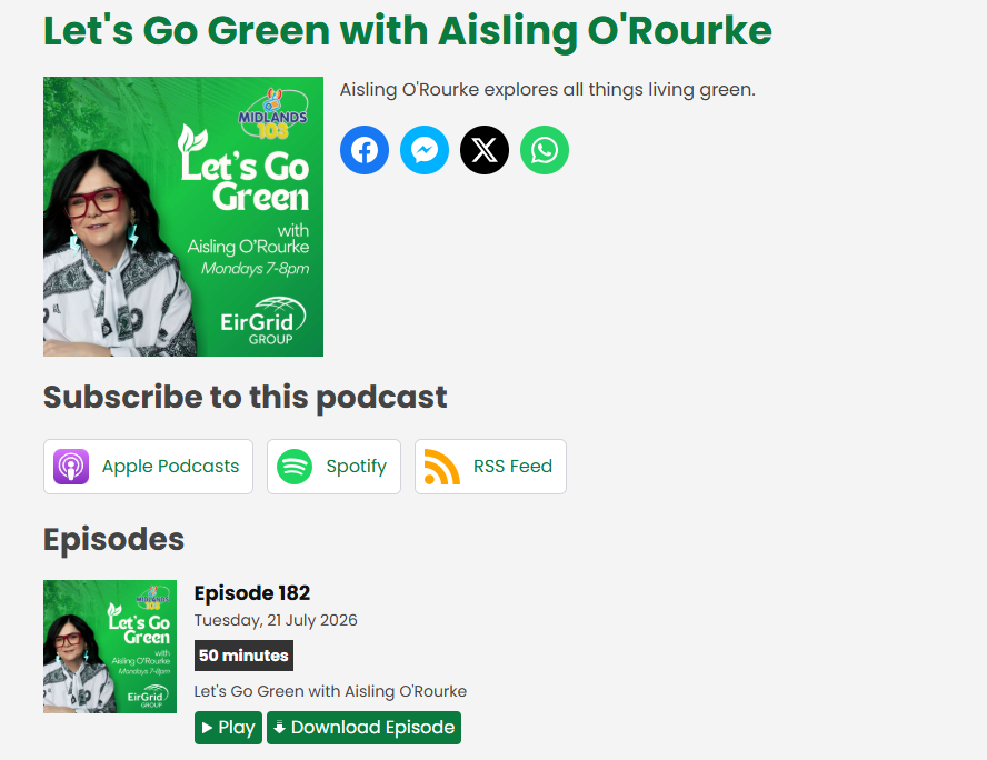 OffalyClimate's tweet photo. In case you missed the @Midlands103  'Let's Go Green' episode on Monday featuring our Climate Action Coordinator, John McNally, you can listen here:
https://t.co/UTDKUTb8Bx