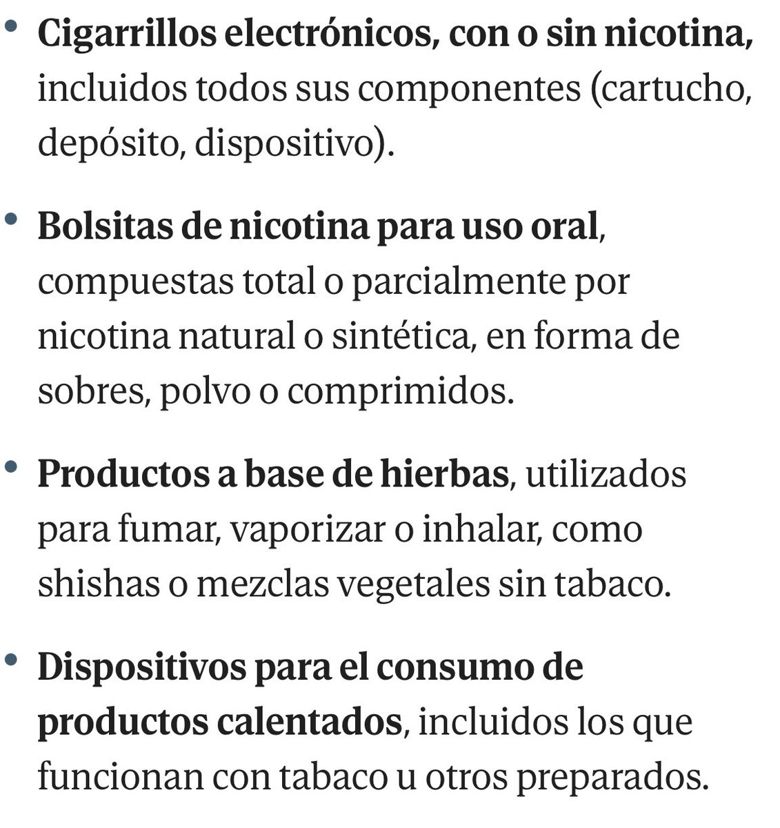 moutroid's tweet photo. @Jlsoltero7 @ferpulpillo Todo esto lo equiparan al tabaco, así que están incluidos y a todos los efectos les aplicará el resto de medidas. Por desgracia, dudo que se acabe aprobando https://t.co/HZki8rDYGY