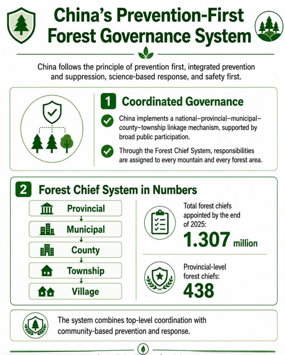 ChinaEmbinMKD's tweet photo. As China’s forest coverage continues to rise, forest fires are becoming less frequent. 

Како што продолжува да расте шумската покриеност во Кина, шумските пожари стануваат сè поретки.

#ForestFirePrevention #ChinaExperience #ForestProtection #WildfirePrevention #EcoProtection #GreenChina