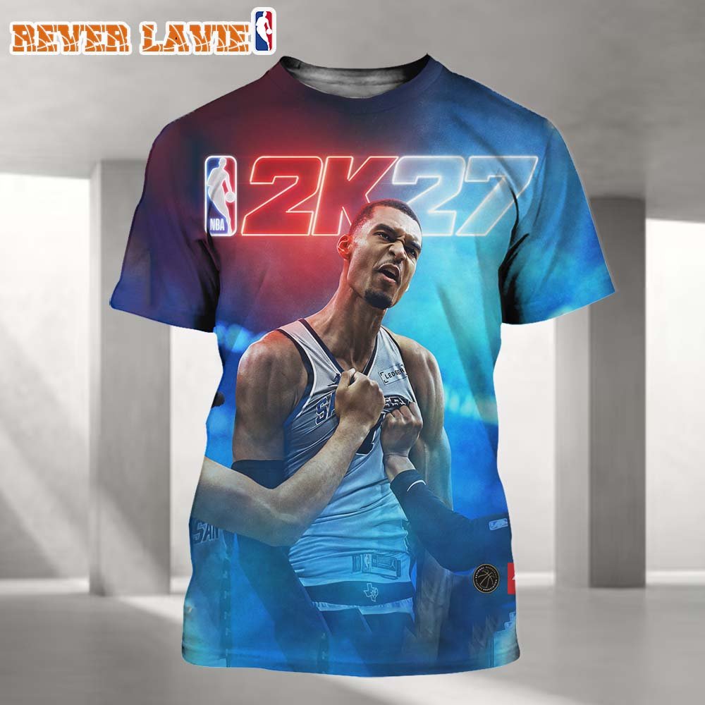 rever_lavie's tweet photo. Victor Wembanyama NBA 2K27 Standard Edition All-Over Print Shirt

Celebrate Wemby's rise with NBA 2K27-inspired artwork.

#VictorWembanyama #NBA2K27 #Spurs #NBA #Basketball #AllOverPrint
>>>Check it here: https://t.co/YsdP9B2Pln https://t.co/0YOAXlHHgi