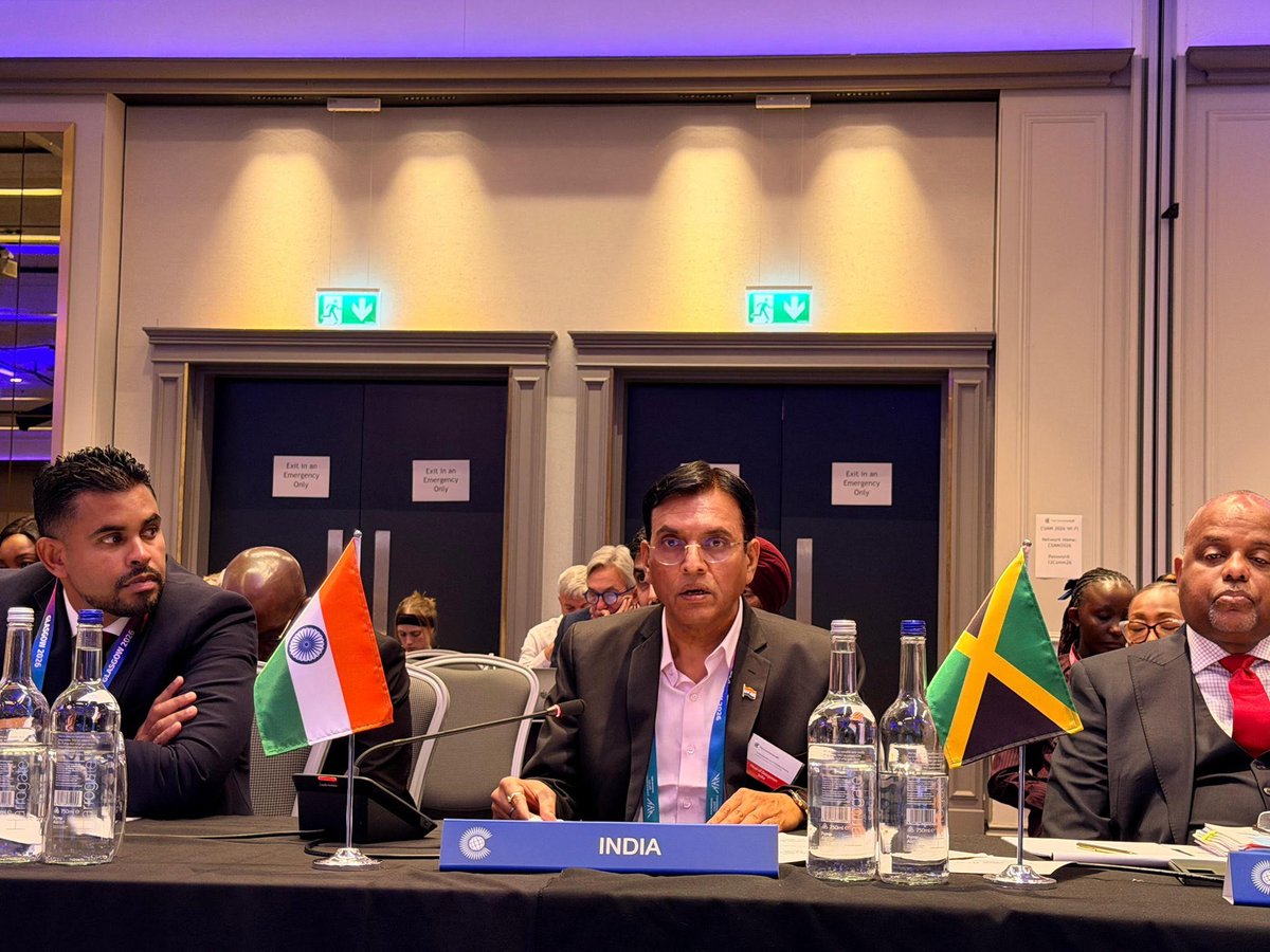 PIB_India's tweet photo. Union Minister @mansukhmandviya Addresses Commonwealth Sports Ministers Meeting in Glasgow, Scotland

India reaffirms its commitment to safe, inclusive, and equitable sport systems that respect human rights and create opportunities for all: Union Minister

Read here: https://t.co/9AxxFraPgJ
