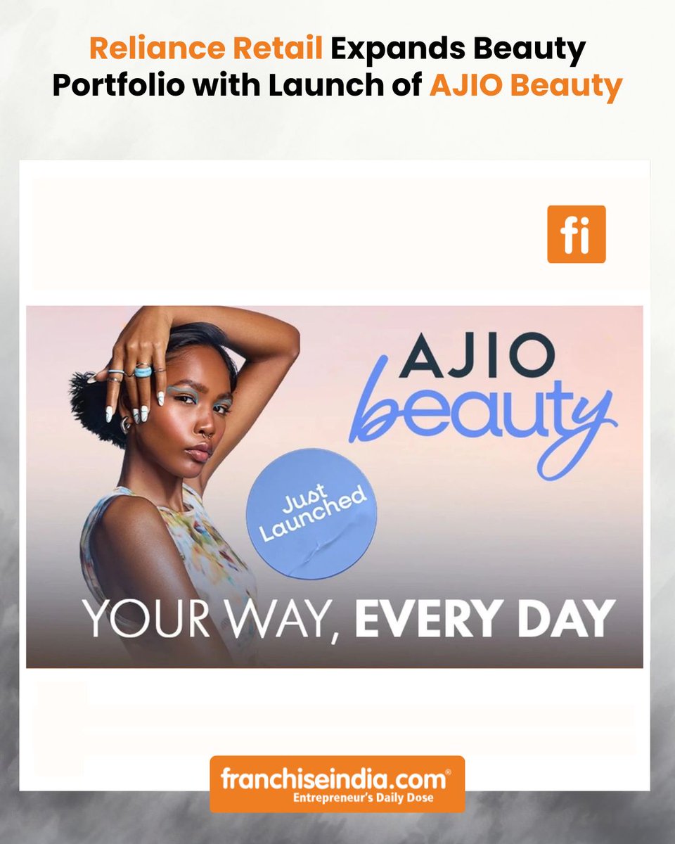 FranchiseIndia's tweet photo. @RILretail has strengthened its footprint in the beauty and personal care market with the launch of @AJIOLife  Beauty, a new platform that brings together beauty, skincare, haircare, fragrances and personal care products

Read more: https://t.co/MF8EegCJC6

#AJIOBeauty #Reliance https://t.co/zemCTjWhM4