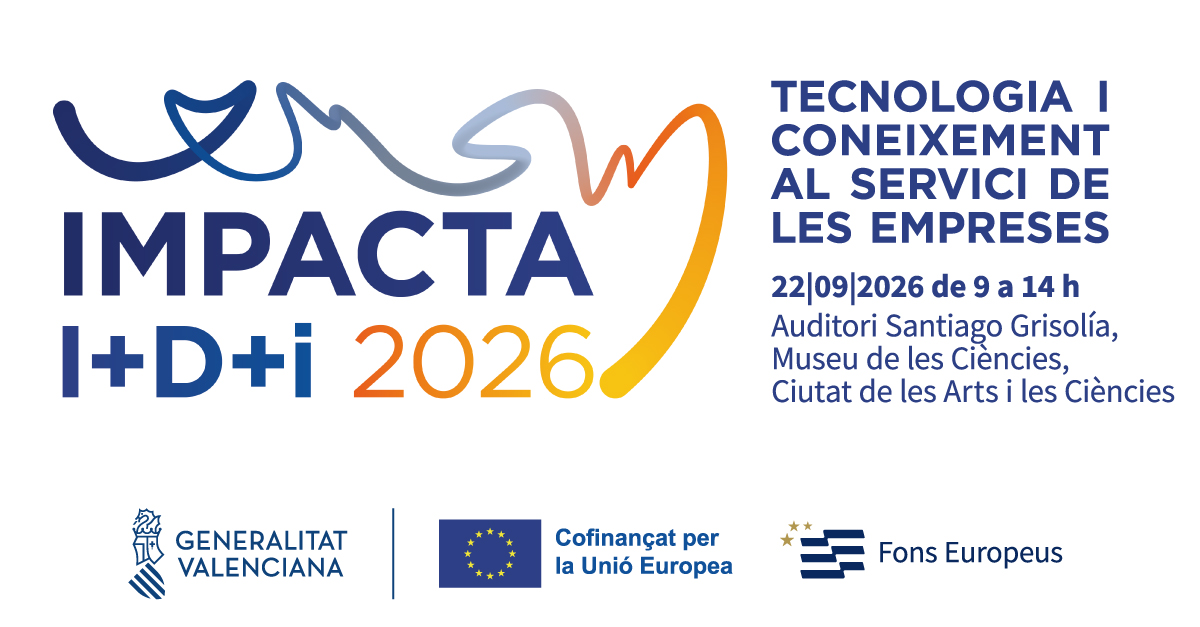GVAfonseuropeus's tweet photo. @GVAfonseuropeus @GVAivace @Redit_es celebramos el 22/9/26 el evento IMPACTA I+D+i 2026-IVACE-CENTROS TECNOLÓGICOS FEDER 21-27. Pondremos en valor proyectos financiados por la Unión Europea 🇪🇺