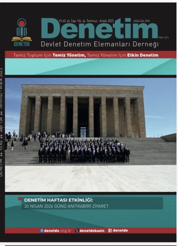DenetdeBasin's tweet photo. Devlet Denetim Elemanları Derneğinin süreli yayını olan Denetim Dergisinin 134. sayısı yayımlandı.

Denetim camiasına ve ilgi duyanlara faydalı olmasını diler, katkı veren yazarlarımıza içten teşekkür ederiz.

#Denetde 
#Denetim https://t.co/3gCPWzLl4L