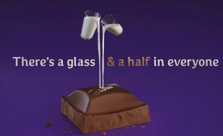 benonwine's tweet photo. I don’t know how Cadbury gets away with still using the famous ‘Glass and a Half’ logo when its chocolate contains less cocoa and milk than it used to, and far more palm oil and sugar.

If the recipe has changed so much, should they still be allowed to market it with a symbol that many people associate with quality and a high milk content?