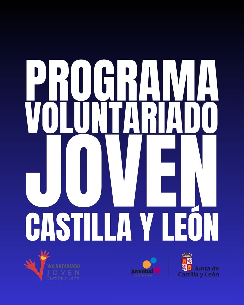 JuventudCYL's tweet photo. 🌟 Si quieres colaborar en proyectos de voluntariado, el Programa de Voluntariado Joven de Castilla y León pone a tu disposición numerosas opciones.

➡️ Programas relacionados con la infancia
➡️ Necesidades especiales
➡️ Drogodependencias
➡️ Bienestar animal
➡️ Y otras materias de interés social

ℹ️ Consulta toda la información: https://t.co/W9MxFpEn4E