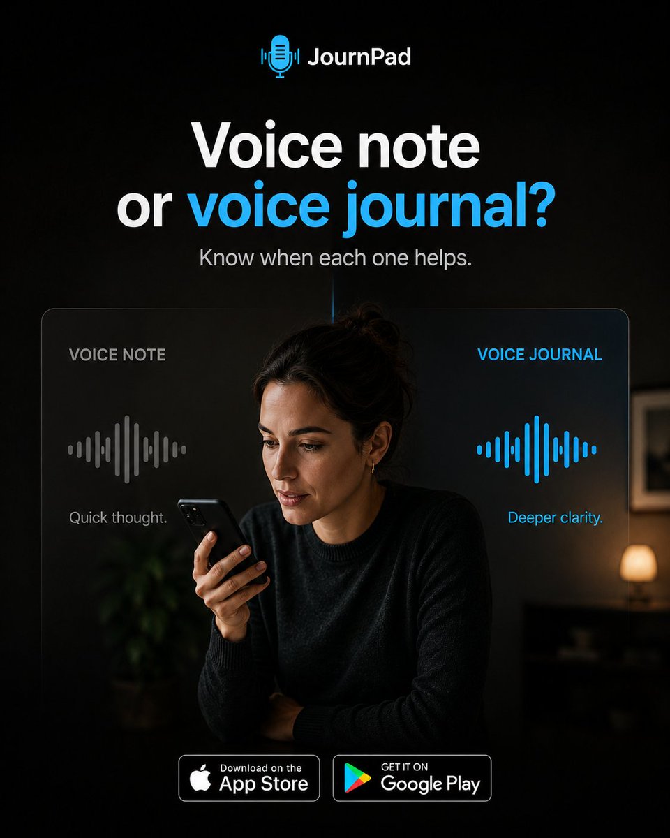 mbaka_joe's tweet photo. Voice note or voice journal?

Both begin the same way: tap record and speak.

The real difference is what you intend to preserve and how you expect to use the recording later. 🧵 https://t.co/WzFqoLboTe
