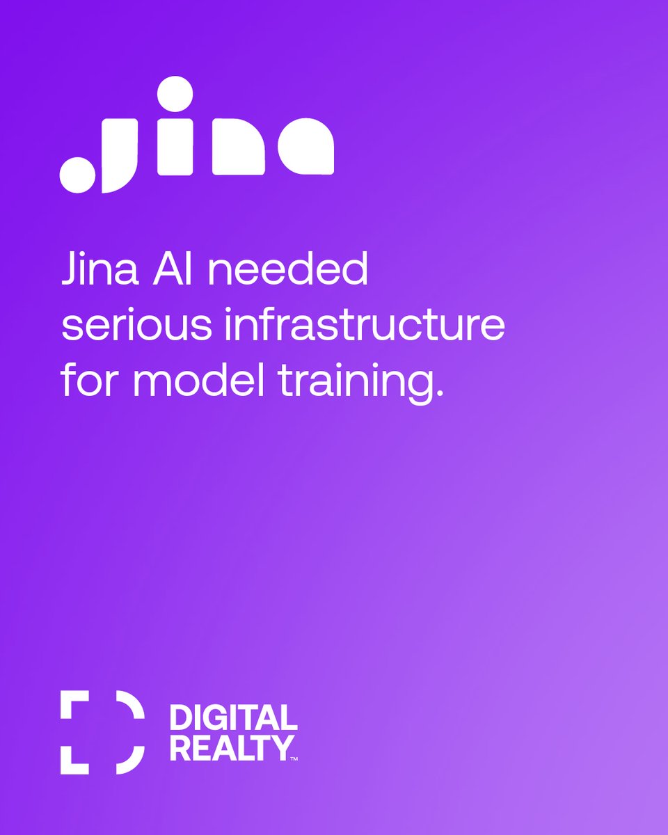 digitalrealty's tweet photo. @JinaAI_ needed to scale model training with high-performance GPU infrastructure. ​
​
With Digital Realty, its first colocation environment in Stockholm was live in just 8 weeks: ​https://t.co/v0wWCLxVVW​

#TheDataMeetingPlace https://t.co/MieVcLkkQv