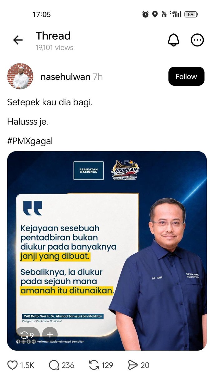 osman_EX5Hitam's tweet photo. Bila kita tak sedar diri, mcm ni lah.
Rasa diri tu mulia. Savage la post benda gini..org Malaysia ni ramai juga yg cerdik. Tak bangang &amp; tak taksub mcm penyokong PAS.

Nak kata halus, tak juga sbb dia pun tak sehebat mana. Dia pun kalau PM nanti, boneka je. https://t.co/EG1LMd8C7G