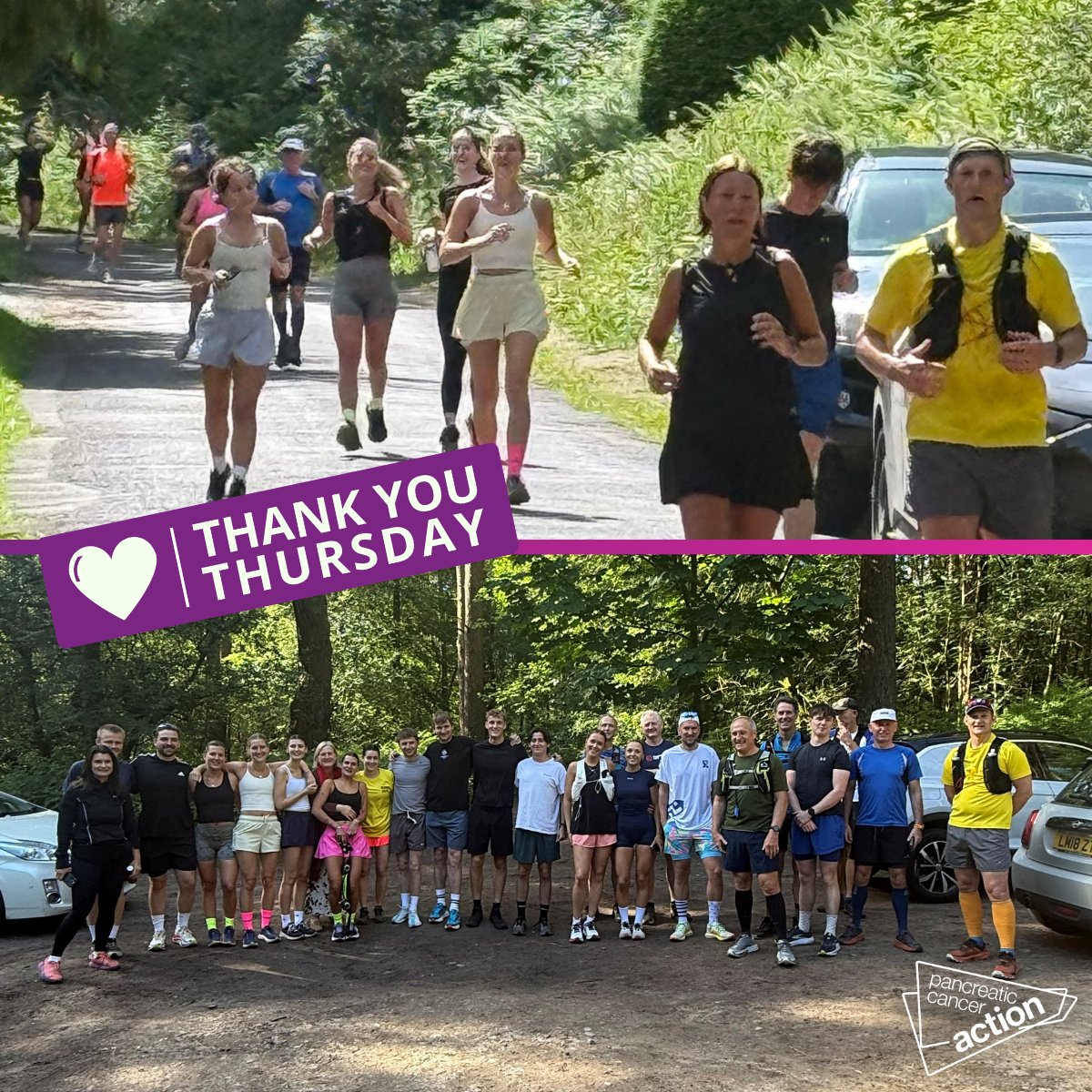 OfficialPCA's tweet photo. A huge thank you to Mille Kohler and everyone involved in this year’s Rod Runners event in memory of Rod. 💜

Over 150 people took part, raising £2,600 and bringing the total raised over the years to more than £60,000!

#ThankYouThursday #PancreaticCancer #Fundraising https://t.co/PRQUI343UH