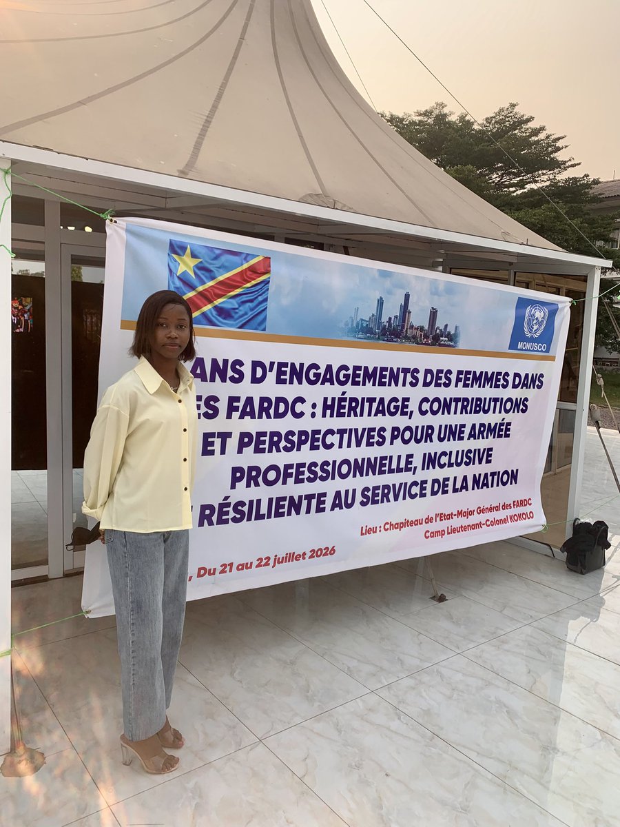 CeceMaloka2's tweet photo. Heureuse d’avoir représenté @afiamama à la conférence des 60 ans de l’engagement des femmes dans les FARDC. Une expérience qui renforce mon engagement pour l’Agenda Femmes, Paix et Sécurité.@annytenga 

#FemmesPaixSécurité #AFIAMAMA #FARDC #Résolution1325 #Résolution2250 https://t.co/SkHlnNXDGz