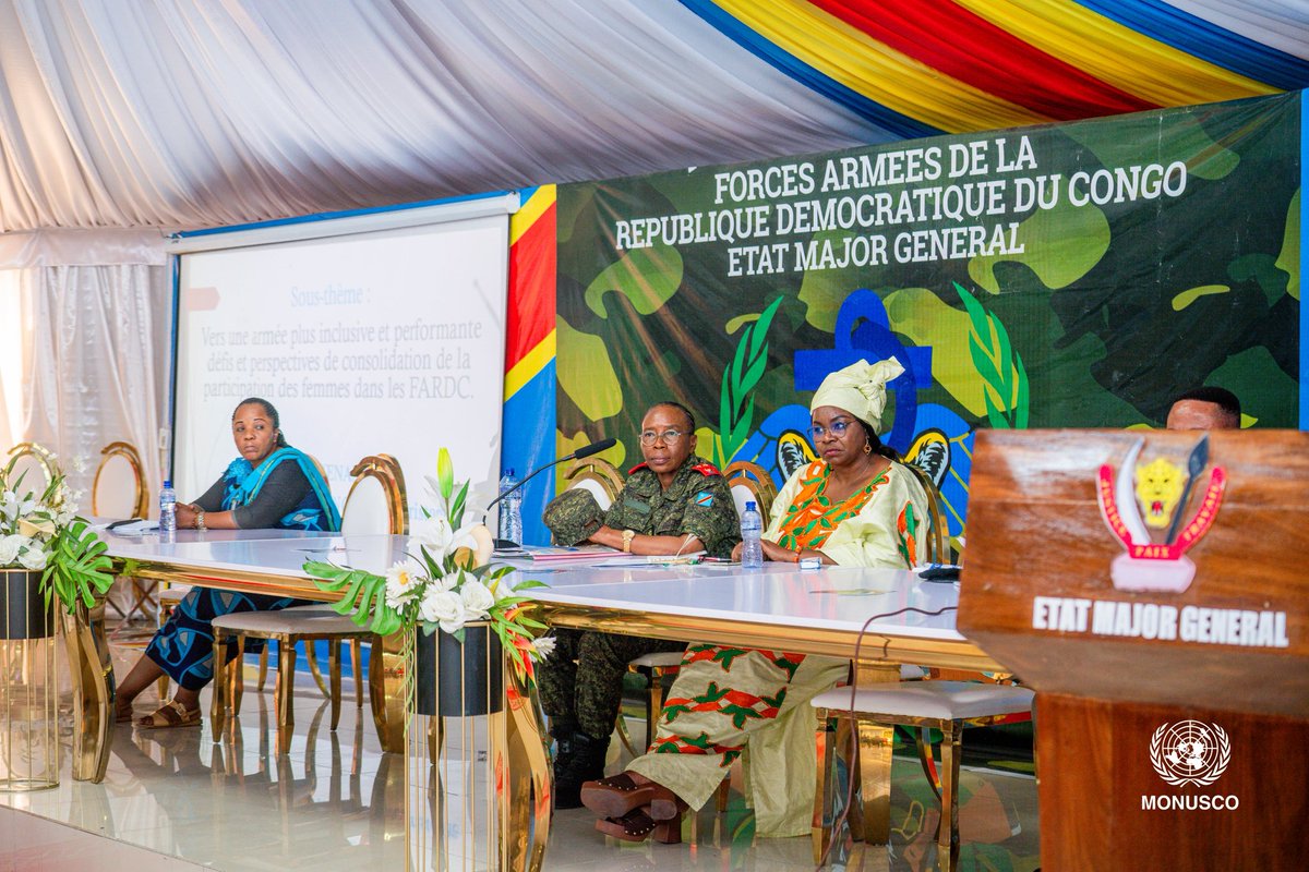 CeceMaloka2's tweet photo. Heureuse d’avoir représenté @afiamama à la conférence des 60 ans de l’engagement des femmes dans les FARDC. Une expérience qui renforce mon engagement pour l’Agenda Femmes, Paix et Sécurité.@annytenga 

#FemmesPaixSécurité #AFIAMAMA #FARDC #Résolution1325 #Résolution2250 https://t.co/SkHlnNXDGz