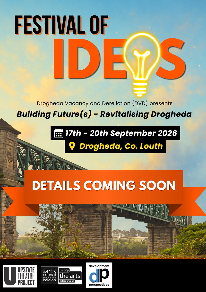 devperspectives's tweet photo. 💡 Festival of IDEAS 2026 is back!

Save the date! 📆 Join us from 17–20 September 2026 for another inspiring Festival of IDEAS.

✨ More details coming soon!

#FestivalofIDEAS #Regeneration

@lmetbfet @LMFMRADIO https://t.co/rx561M2W7A