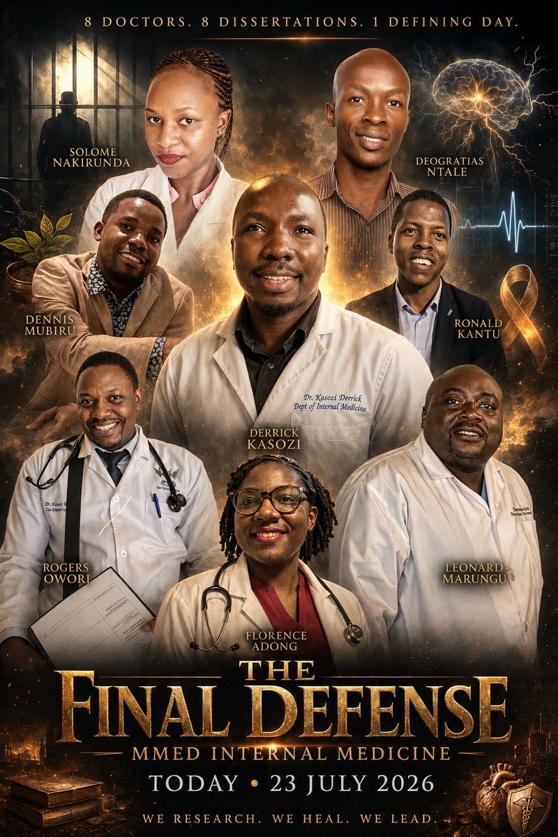 InternalmedMak's tweet photo. Defense at the department…the first group…congratulations to the new physicians. You have traversed a difficult but exciting journey and come out successfully. https://t.co/IV3lGUtYrs