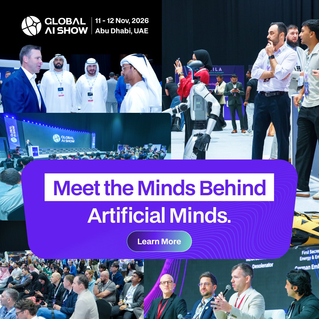 CliniConnectAI's tweet photo. Some events bring people together.

Global AI Show brings together the people shaping tomorrow.

From AI leaders to researchers and investors, the conversations continue this November in Abu Dhabi.

Learn more: https://t.co/BefBjYLPVC https://t.co/4jgVv8s1kn