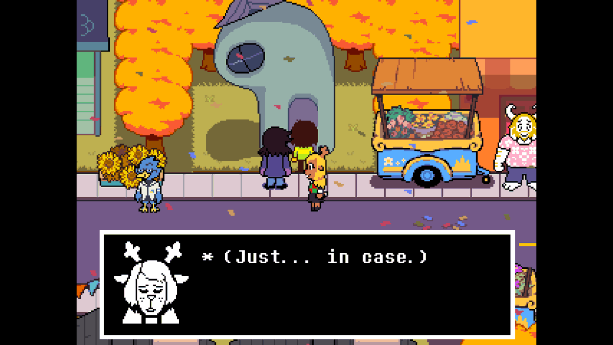 MisuTheMeowMeow's tweet photo. So I was replaying Deltarune since I completely ignored the eggs on my first normal ruote run, and kept Tenna with me until the festival, then gave it away in front of Noelle. She gets reaaaaally upset about it (?)
What does she mean "just in case"? :'C https://t.co/usEFfkFYrD
