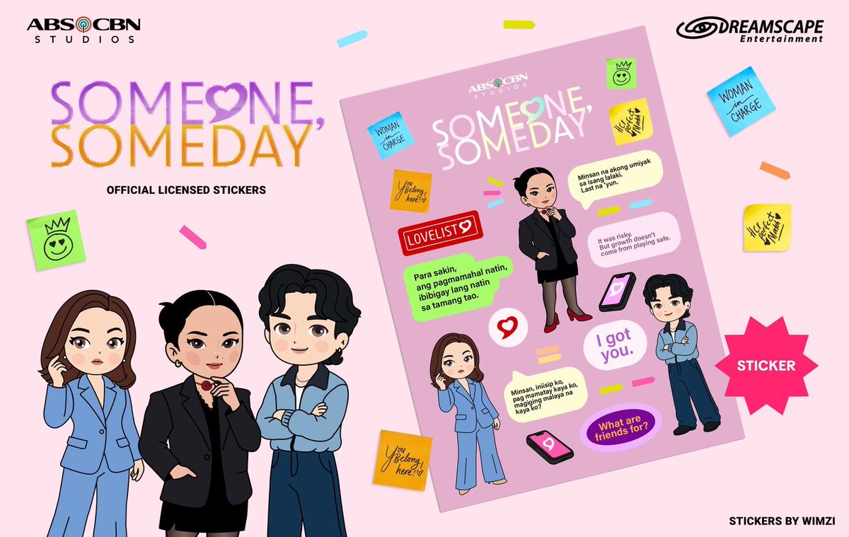 ABSCBNpr's tweet photo. Fans will get a sneak peek at the intriguing lines that are set to be delivered through the series with the sticker collection by Wimzi, available on its official website and on Wimzi’s Shopee and TikTok Shop. A 10% discount is available for orders placed before Monday (July 27). https://t.co/7IpWwYYmMH