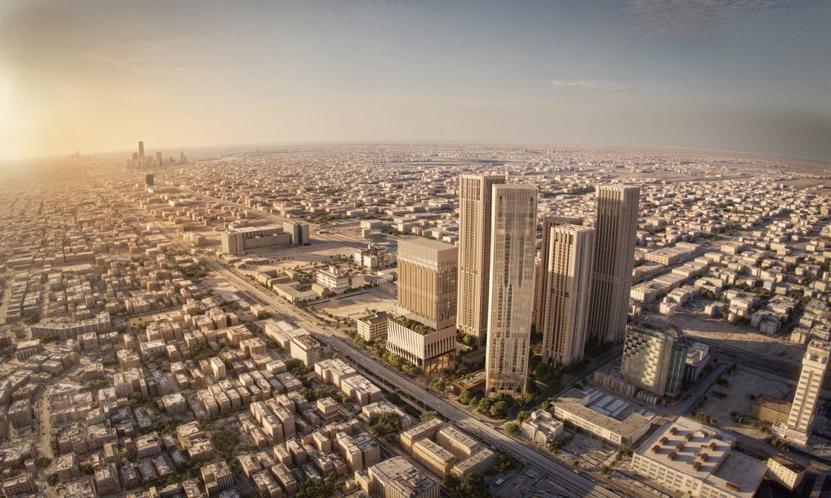 SaudiProject's tweet photo. تتواصل أعمال الإنشاءات في برج الراجحي الطبي، أحد مكونات مشروع #ذي_إرث في حي الياسمين شمال الرياض، والذي سيضم مجموعة من التخصصات الطبية والعيادات، إلى جانب مرافق صحية وخدمية متنوعة، ويأتي بتصميم معماري مستلهم من العمارة السلمانية https://t.co/CZKF7dNqtN