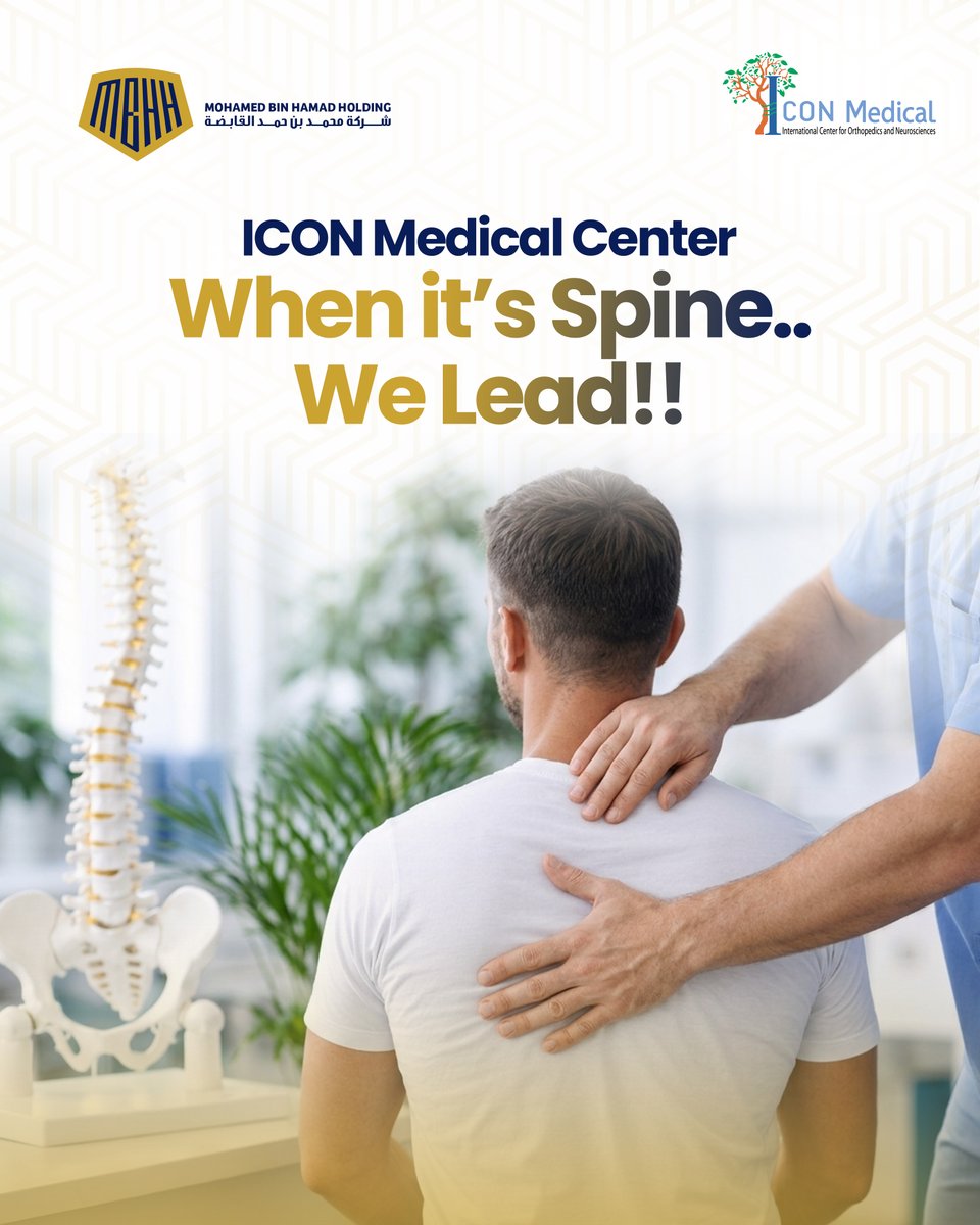 mbhhc's tweet photo. ICON Medical Center stands as Qatar’s 1st dedicated hub for Orthopedics and Neurosciences.

Excellence in specialized healthcare, all under one roof.

📷 Instagram: @iconmedicaldoha
📷 Facebook: @iconmedicaldoha

#ICONMedicalCenter #Spine #Orthopedic #Qatar #MBHH #ICON https://t.co/TKBXNouq3l