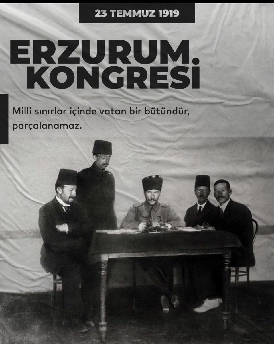 idrisce's tweet photo. Erzurum Kongresi’nin 107’nci yıl dönümünde; başta Gazi Mustafa Kemal Atatürk ve istiklal mücadelemizin tüm kahramanlarınımızın mekanı cennet olsun, ruhları şad olsun
#erzurumkongresi https://t.co/VYpJVILG90