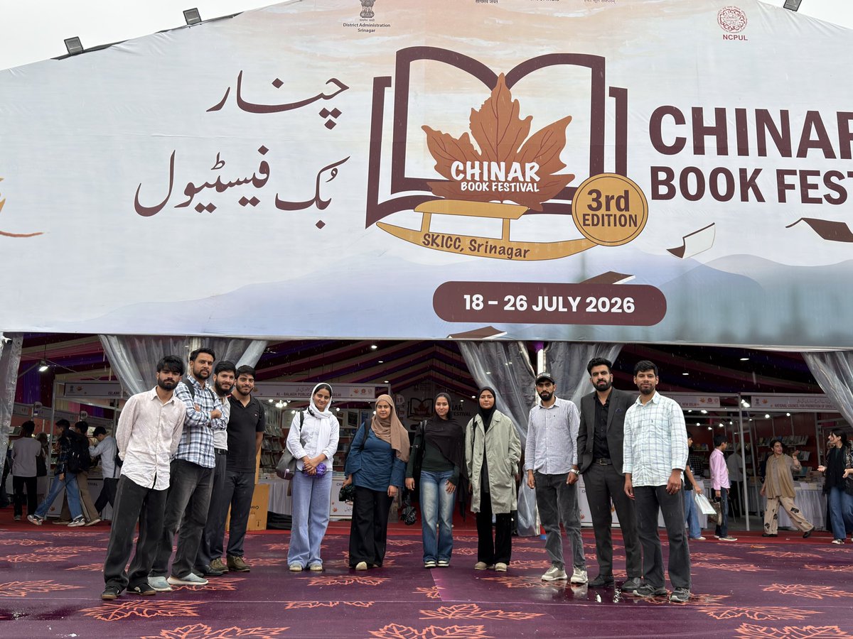 arch_iust's tweet photo. Chinar Book Festival 2026 | We are proud of our students for representing the department and exhibiting their work at the Chinar Book Festival. Our sincere thanks to the organizers for the opportunity, and to all the visitors who engaged with our exhibit. @skicc_official @iustjk https://t.co/owcjFVDyWY