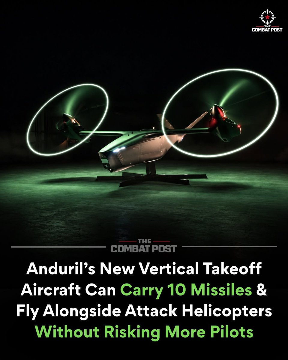 CyberpunkTTRPG's tweet photo. Andril's New Vertical Takeoff Aircraft Can Carry 10 Missiles & Fly Alongside Attack Helicopters Without Risking More Pilots #Drones #ThunderAircraft #VerticalTakeOff #DroneMissileCarrier #HellFireMissile #70mmRockets #JAGMs #DroneWarfare #Andril #Cybepunk #TTRPG #RPG https://t.co/FxXpnIy3z1