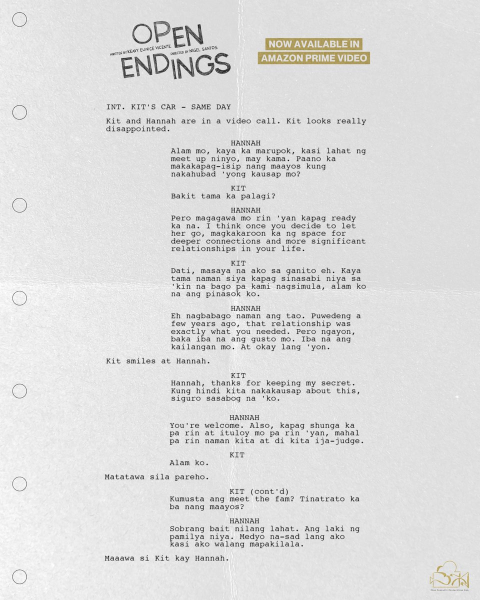 openendingsfilm's tweet photo. In celebration of Mercury retrograde’s last day (awa na lang talaga), here’s one of the scenes that didn’t make it to the shooting script. Pasilip na rin sa dynamics ng rare Pokemon na HanKit. 🤭 Sana masarap ang gising nating lahat bukas! Enjoy! 💗

OPEN ENDINGS still streaming on @primevideoph #AwayTomboySaPrime