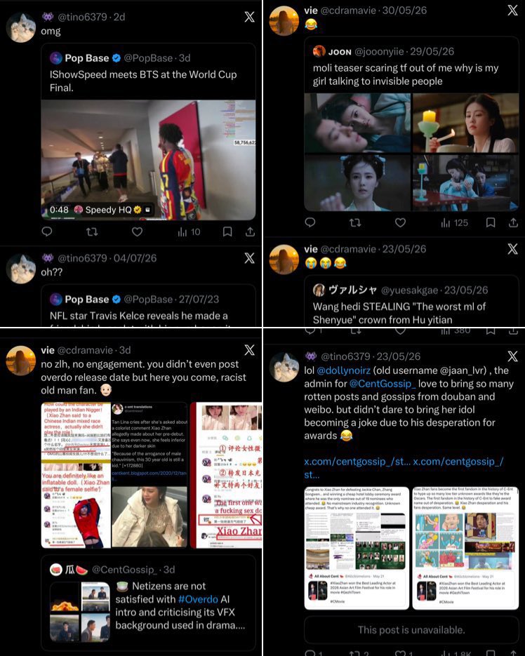 yibokyy's tweet photo. @CEntxirs @ForCdrama her accounts are basically bots until xiao zhan comes up. then she turns into an essayist overnight, desperately trying to get people to hate xiao zhan and xfx 🤣 https://t.co/iRPGtWmAPv