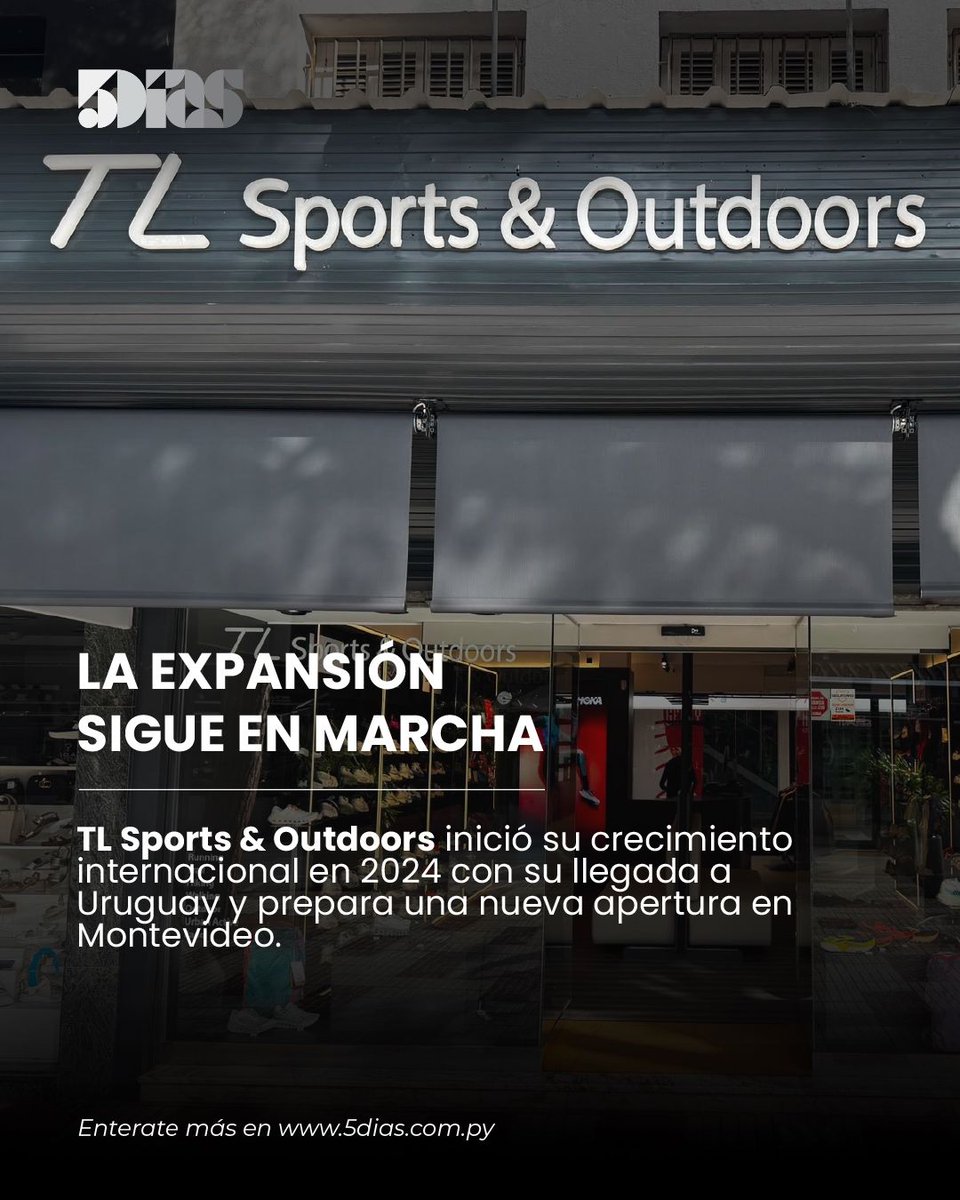5DiasPy's tweet photo. 🌎 TL Sports & Outdoors cruza fronteras y llega a Europa
La marca deportiva nacida en Sudamérica inauguró su primera tienda en España y avanza con su expansión internacional en el segmento running, outdoor y aventura.
Leé más en: https://t.co/5NjYt40DQE
#5Dias #Negocios #Expansión #Deportes #Paraguay