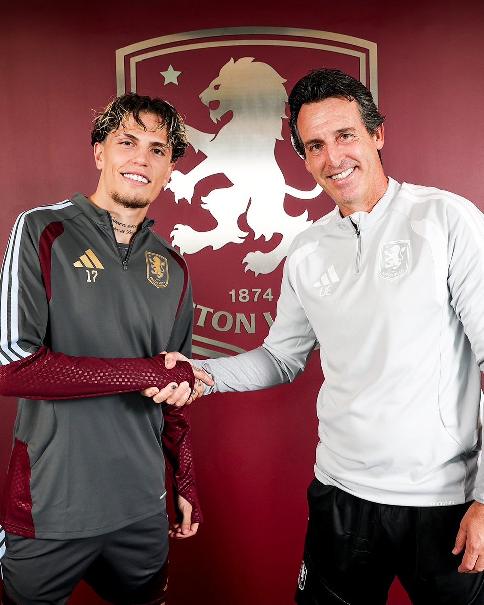 brfootball's tweet photo. First look at Alejandro Garnacho in Villa colors 💜 https://t.co/MSSWEo6Y4t