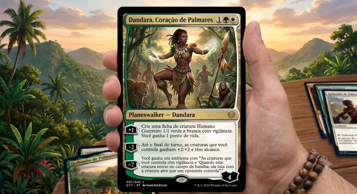 econo_corvo's tweet photo. por fim, dandara, planeswalker de mtg fechando ai o deck. https://t.co/19USbMvC4f